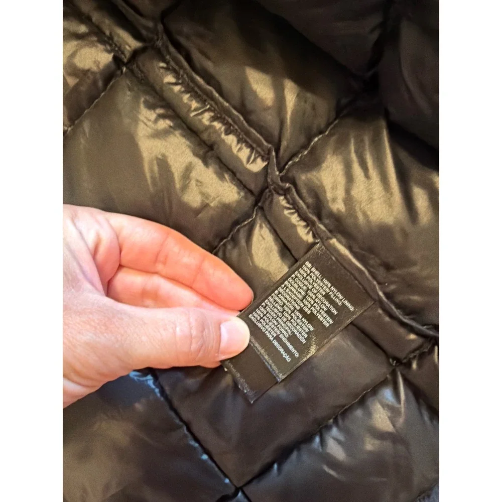 The North Face Mens ThermoBall Eco Hoodie Black Puffer Jacket Small FLAW